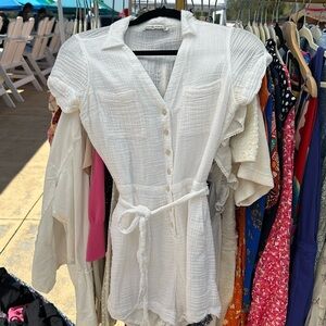 Abercrombie & Fitch White Romper